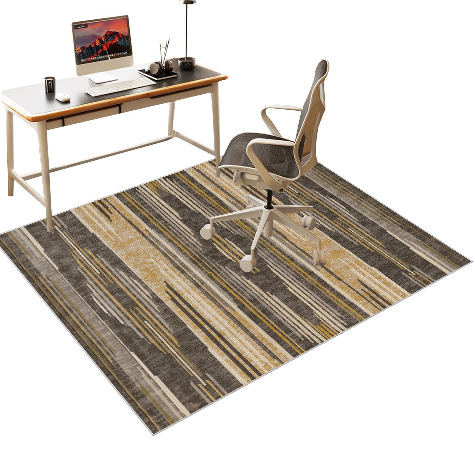 Desk Chair Mat for Carpet Floors, Office Chair Mat for Hardwood Floor, Computer Gaming Chair mat for Hard Floor, Computer Rolling Chair Mat for Home and Office Floor Protector Mat Rug 90 x 120 cm โ image 1