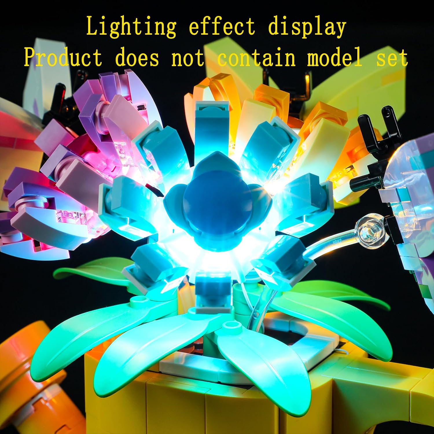 GEAMENT LED Light Kit Compatible with LEGO Flowers in Watering Can - Lighting Set for Creator 31149 (Model Set Not Included)