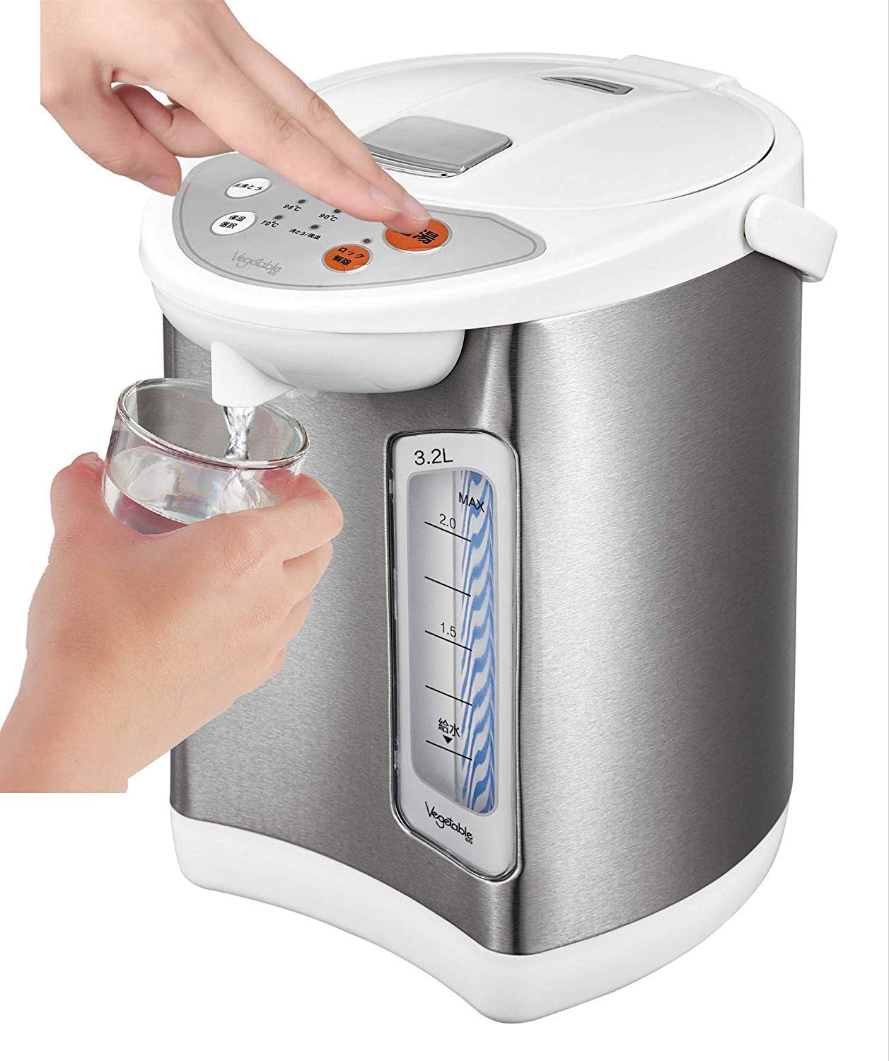 新品　電気給湯ポット3.2L 電気ポット 電動給湯ポット 3.2L HKP-325 2WAY給湯 カップ