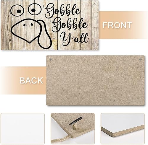 Vista 125 de Letrero decorativo para puerta delantera, decoración rústica de bienvenida de otoño para colgar en la pared, placas de madera para porche de granja