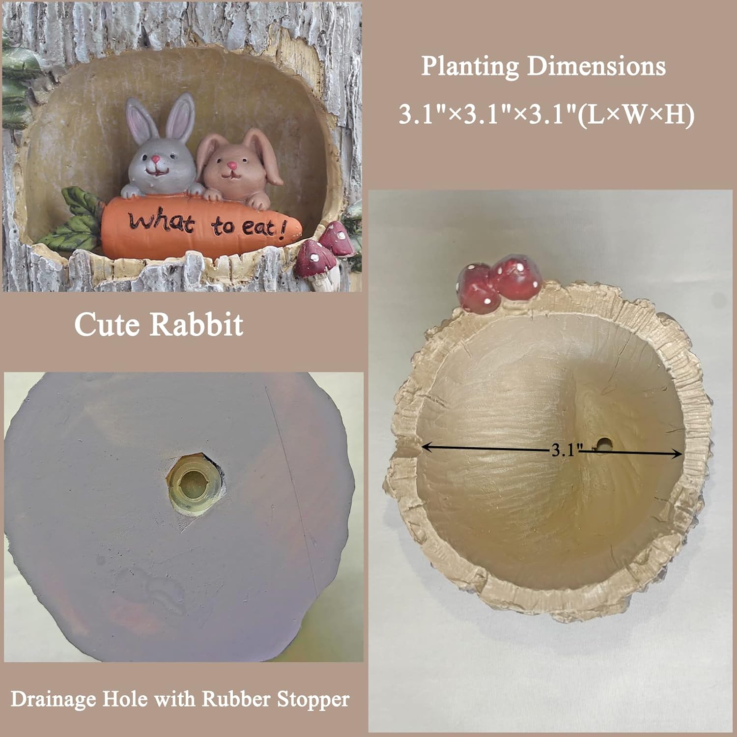 wodico Macetas pequeñas para suculentas con drenaje. Bonitas