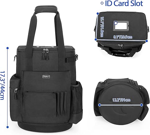 Miniatura 6 de Bolsa de béisbol con gran capacidad, bolsa de entrenador de béisbol con parte inferior antideslizante de EVA, bolsa de softball con gran espacio