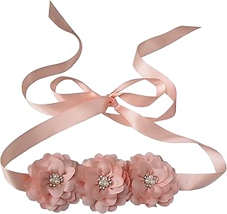 Cinturón de la muchacha de las flores para los vestidos de novia/dama de honor Fajas de flores de perlas fajas para el ves...