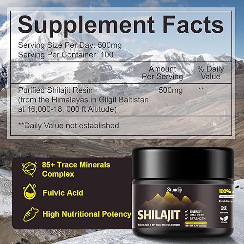 Miniatura 4 de Shilajit Resina Shilajit pura orgánica natural con ácido fúlvico y complejo de más de 85 oligoelementos, apoyo de fuerza de energía inmunológica de