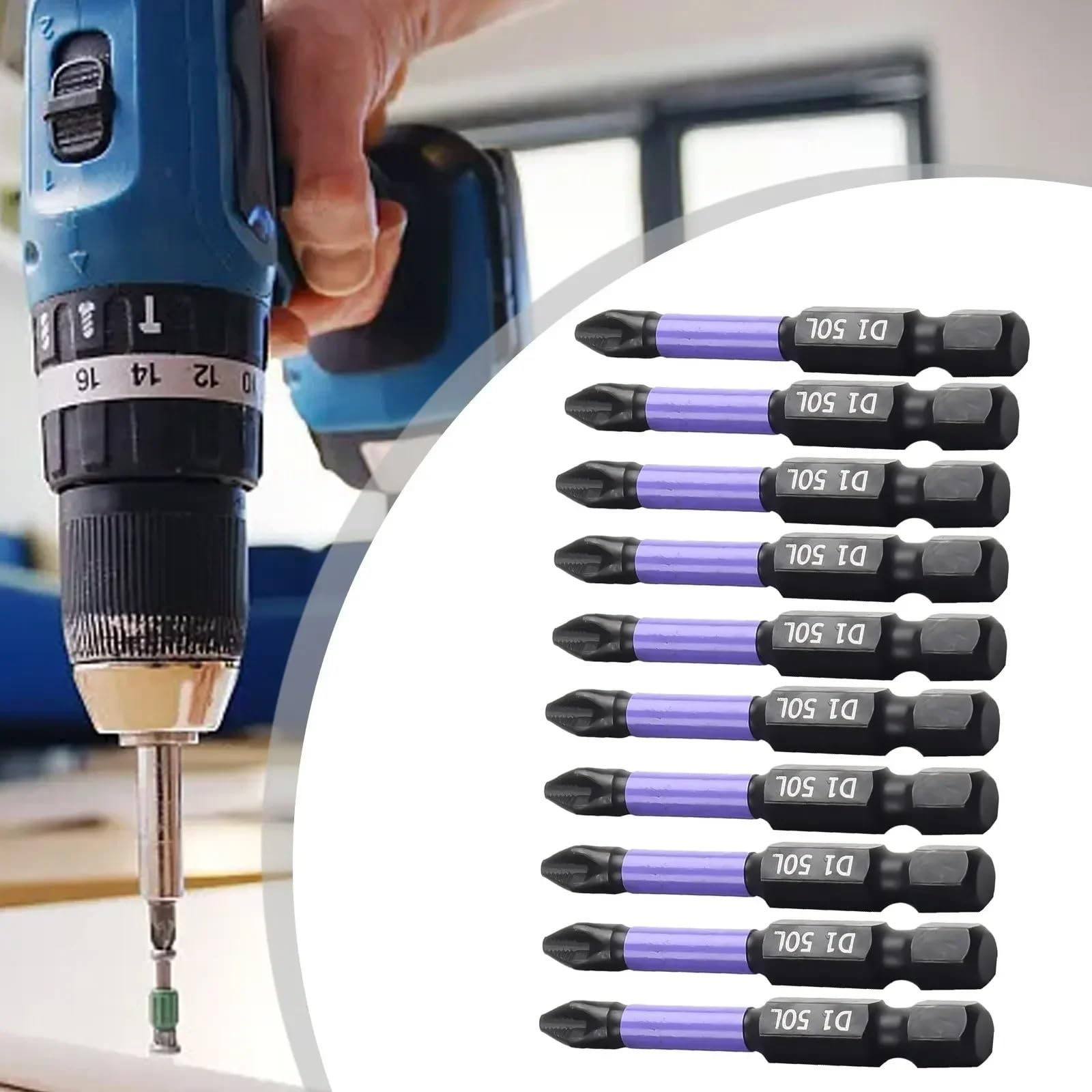 Cacciavite 10/20 pz antiscivolo magnetico testa lotto cacciavite a croce in lega di acciaio PH2 25/50/65/70/90/150mm punte da trapano a percussione(150mm)