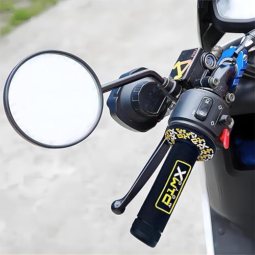 Miniatura 2 de Agarres universales para manillar de motocicleta de 78 pulgadas, 0.827 in, 0.945 in para SX EXC KX CRF KLX WR YZ XR (amarillo + pato amarillo)