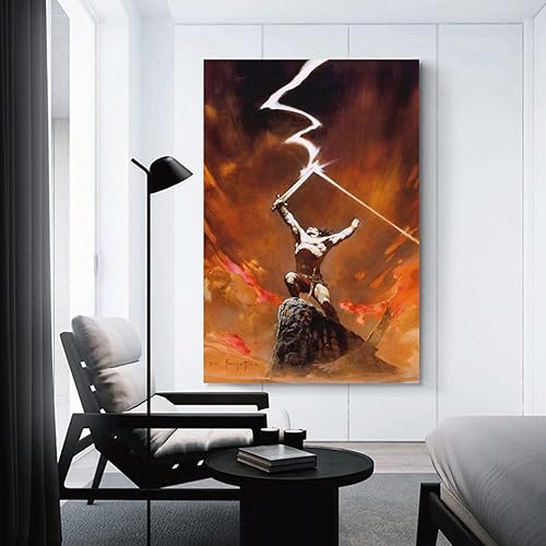 Miniatura 3 de YWVWY Póster de Frank Frazetta Against The Gods de Frank Frazetta, arte de fantasía, aventura, ciencia ficción, luchas y coraje, lienzo, arte para