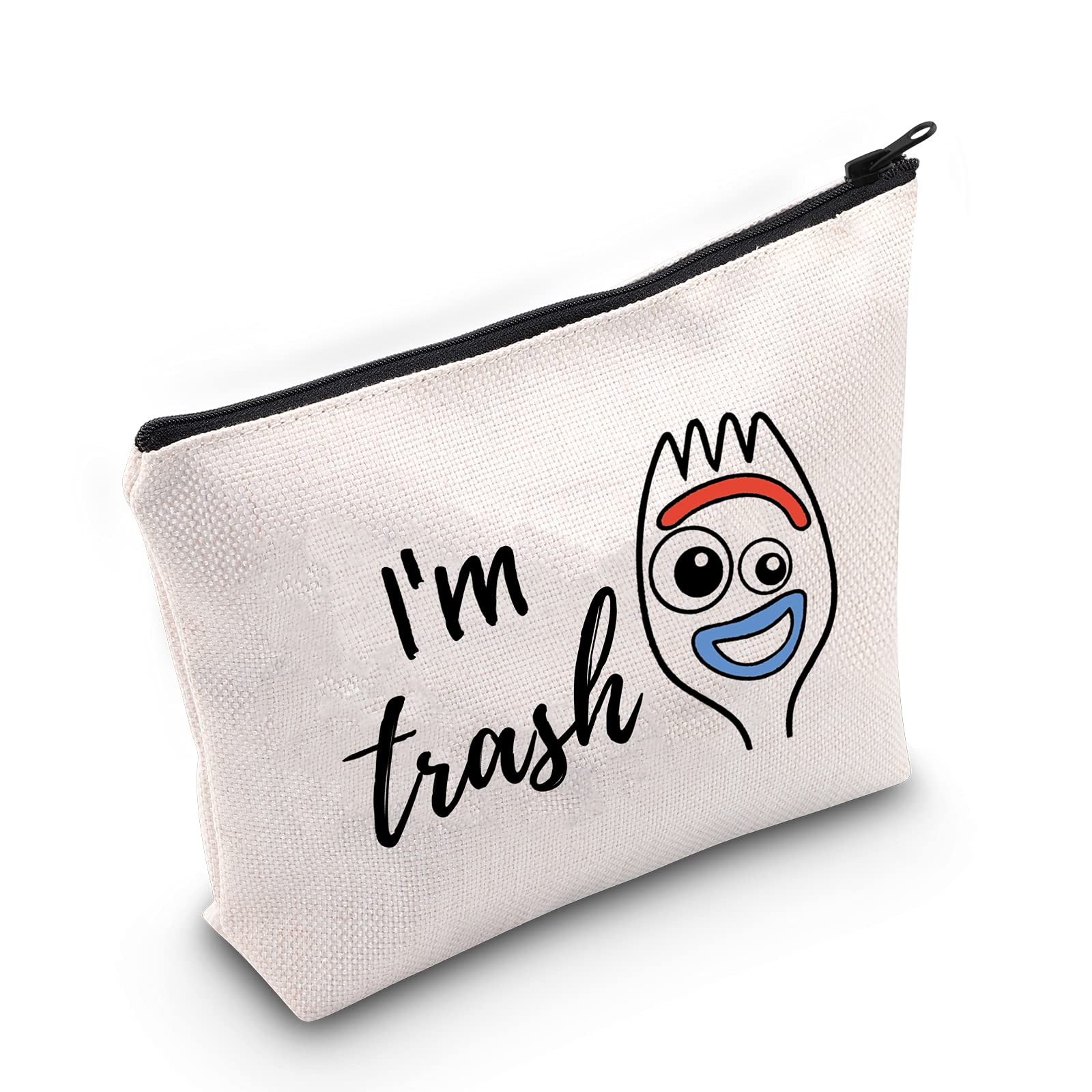 ZJXHPO Forky Toy Story Inspire Gift Forky I'm Trash Makeup Bag Funny Zipper Pouch (I'm Trash)