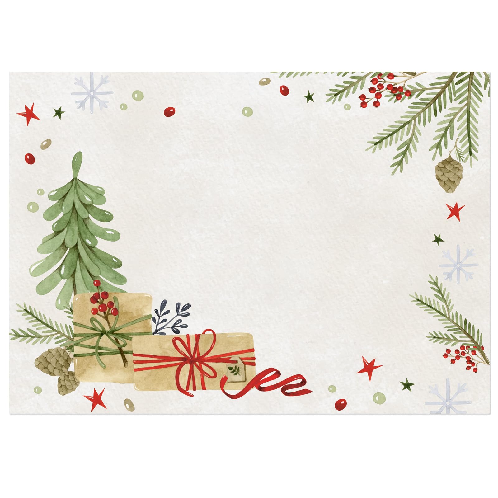 Logbuch-Verlag 50 manteles individuales navideños de papel, decoración navideña, para restaurante, fiesta de Navidad, 42 x 30 cm