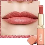 Oulac Nude Matte Lipstick for Women, Lipstick & Blush Duo, Peach Creamy Soft Satin Finish Lipsticks, Moisturising Formula, Rich Color Lightweight Lip Balm, Rose Oil, Vegan & Cruelty-Free| 3.6g (Y08)