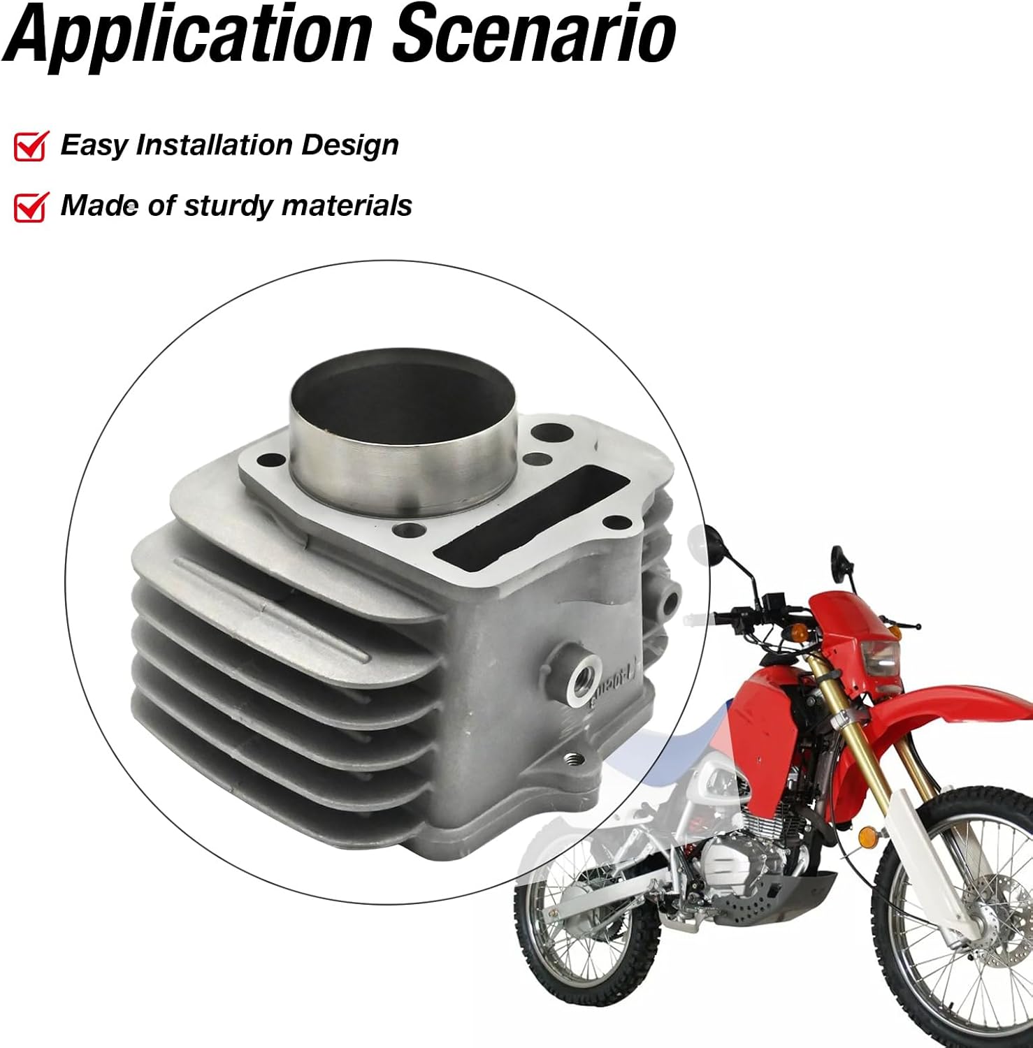 1P56FMJ W063 Cylinder Piston Ring Gasket Kit, Replacement for YINXIANG 140cc 56mm Bore Horizontal Engine, Replaces 1P56FMJ-5 W150-5