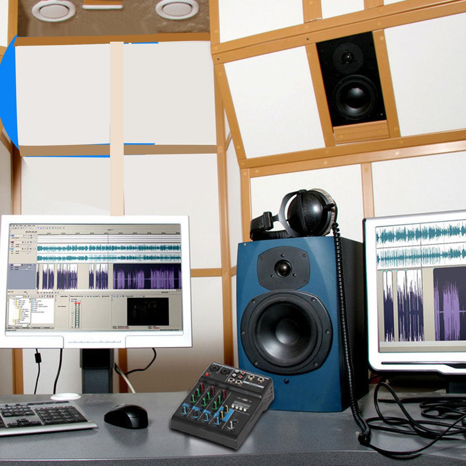 Mixer Audio a 4 Canali Mixer Audio Professionale USB BT per Feste DJ Registrazione in Studio Materiale ABS per Registrazione di Musica su Computer Streaming Live Attrezzatura da