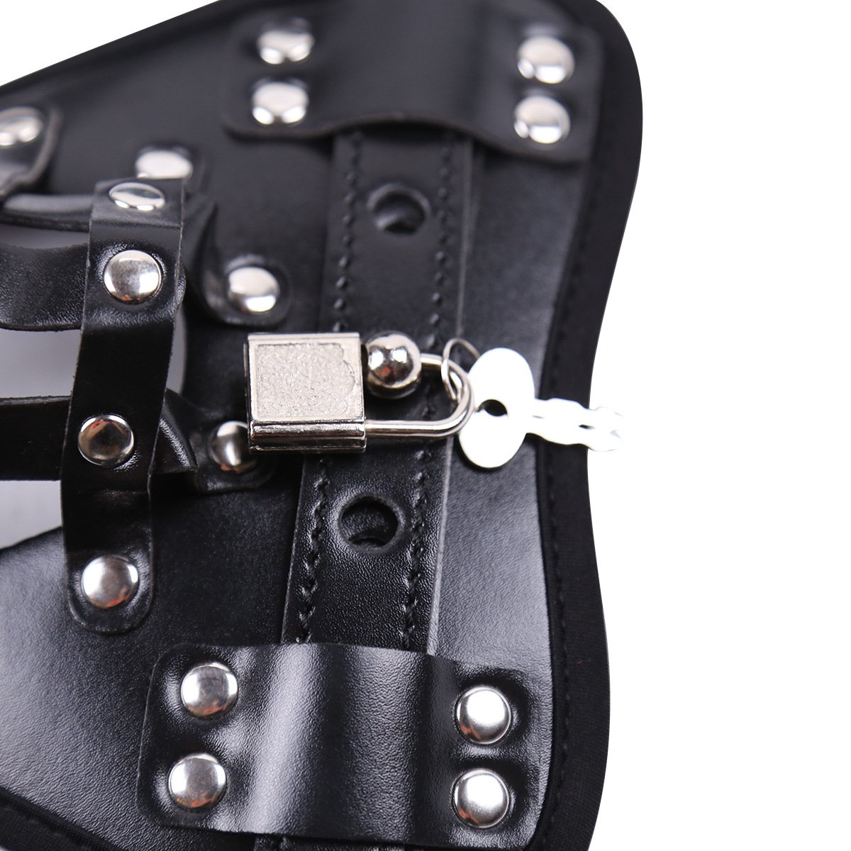 Boowhol Ceinture de chasteté pour homme en cuir avec string SM
