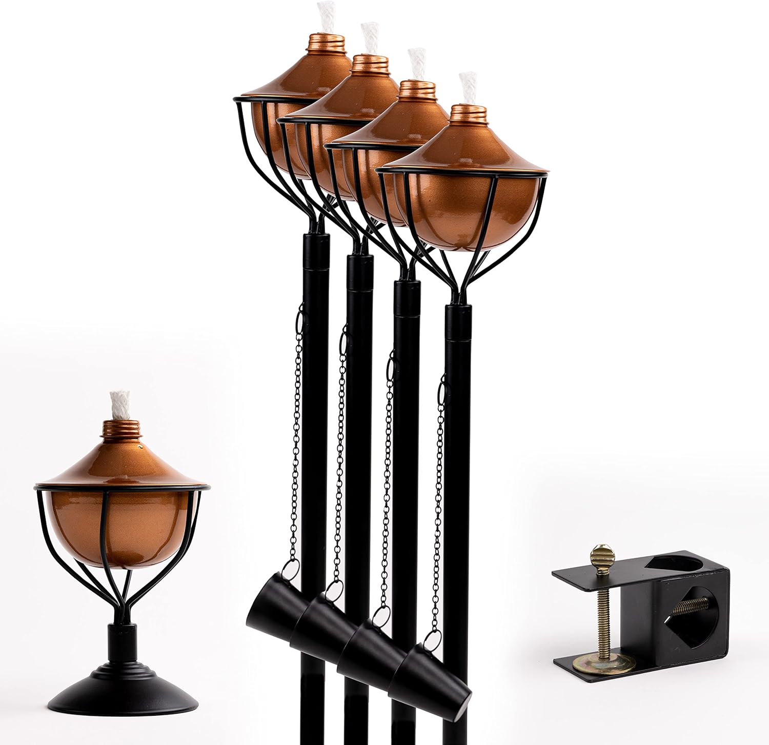 Suреr Dеаl Prоduсt Dusq 4in1 Outdoor Garden Torches with Table Top Stands and Deck Mounts