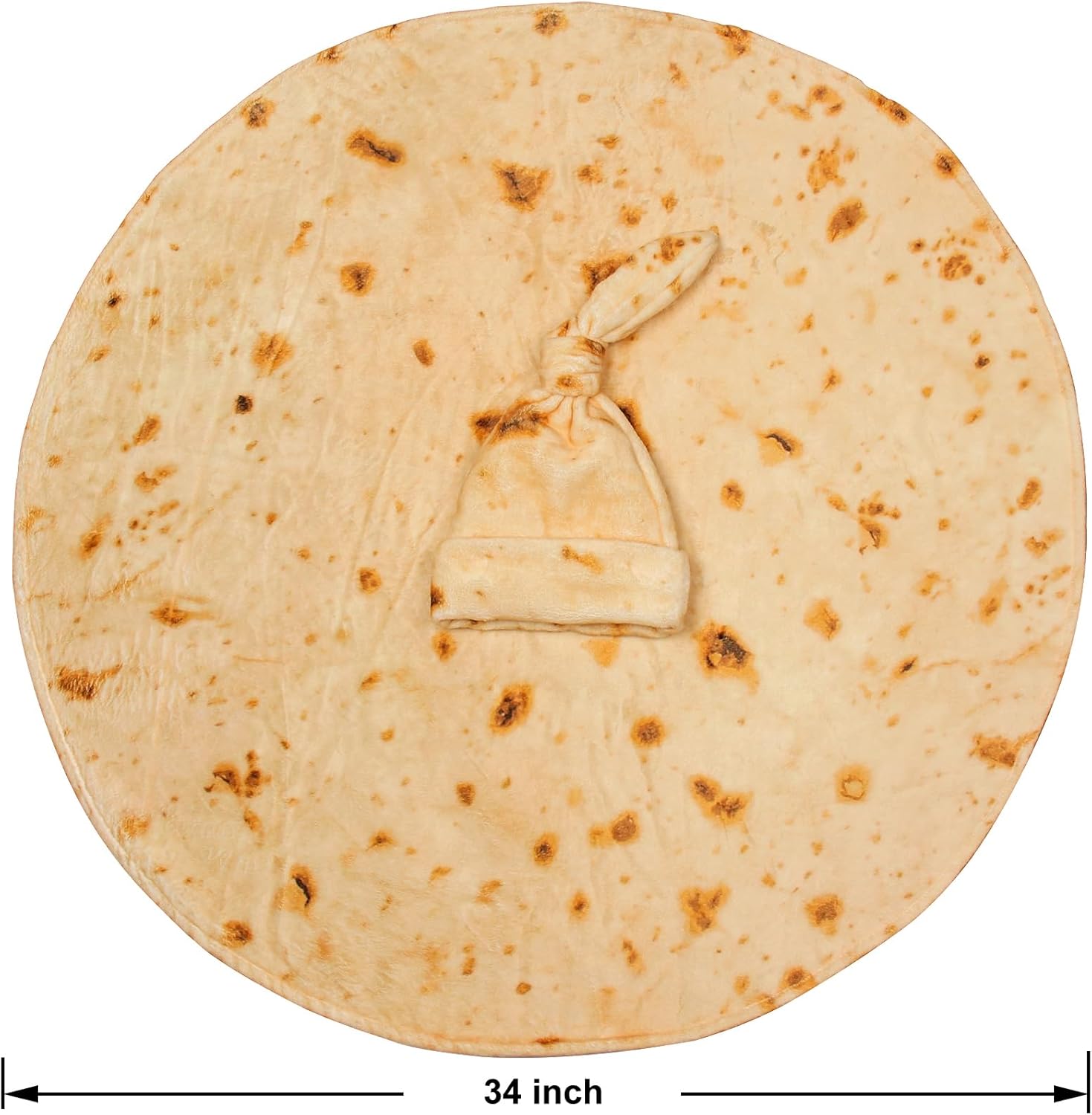 Feelmaker Newborn Baby Burrito Swaddle Blanket Baby Tortilla Blanket and Hat Set Super Soft Flannel Tortilla Swaddle Funny - Image 2