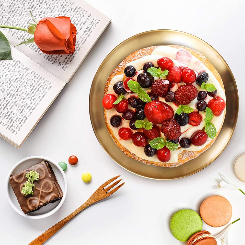 Piatti Rotondi In Acciaio Inox | Set Da 3 | Diametro 20 Cm | Per Cucina, Campeggio, Feste | Lavabile In Lavastoviglie