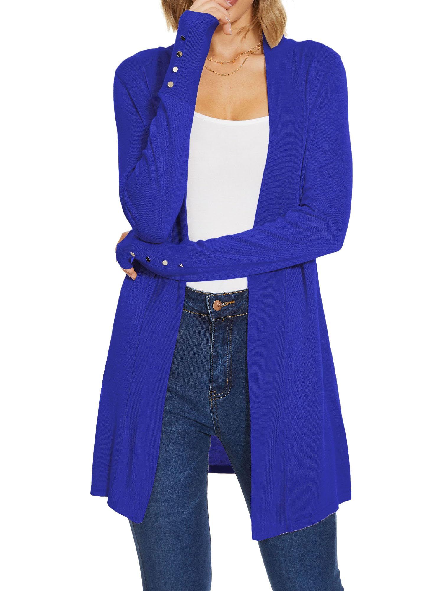 Women's Cardigan Sweaters Long Dressy Casual Lightweight Open Front Knit Cardigans for Spring Early Fall