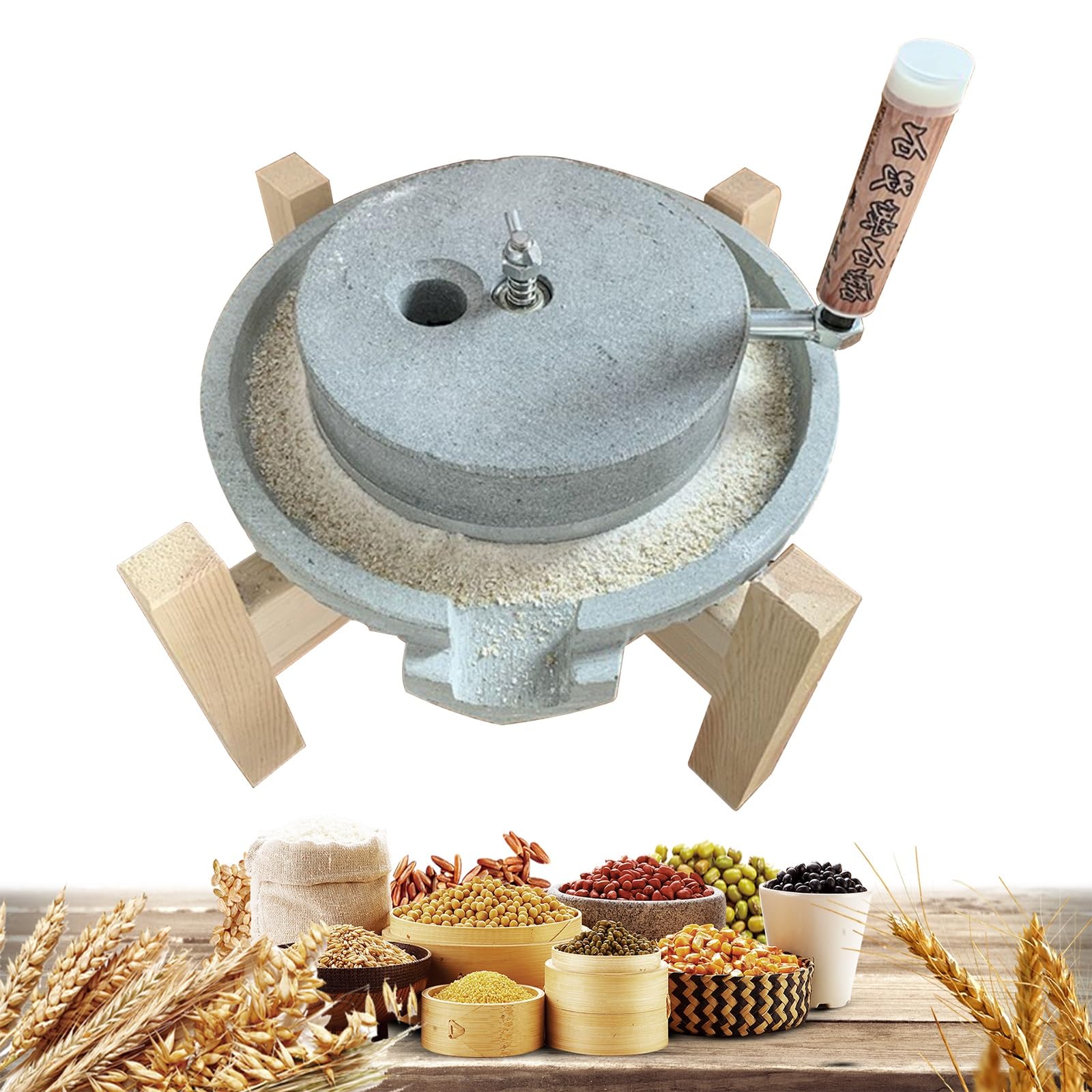 Moulin à pâte de muscade et blé en pierre pour recettes faites maison