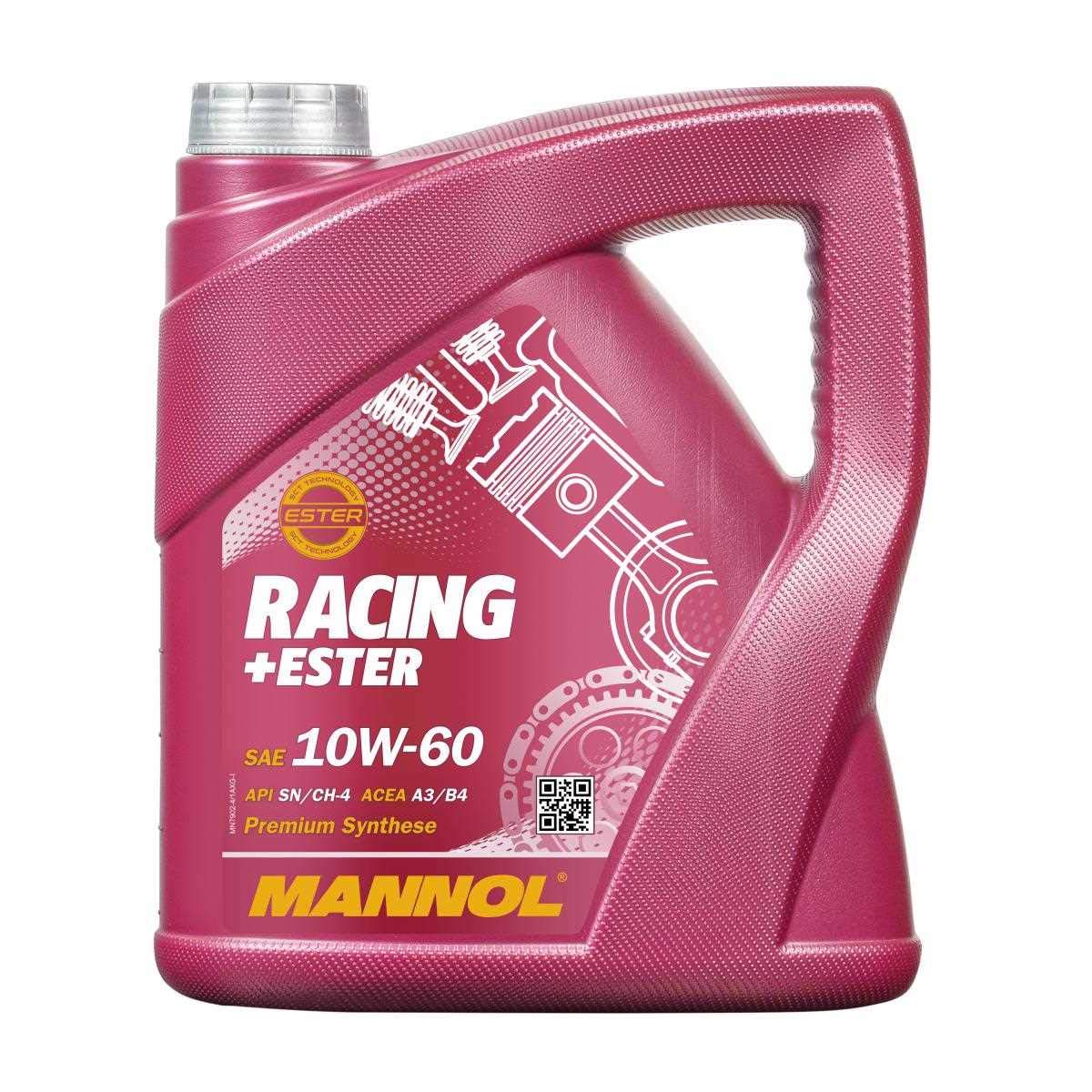 Huile moteur originale Mannol SAE 10W-60 Racing+ESTER Engine Oil 5 litres