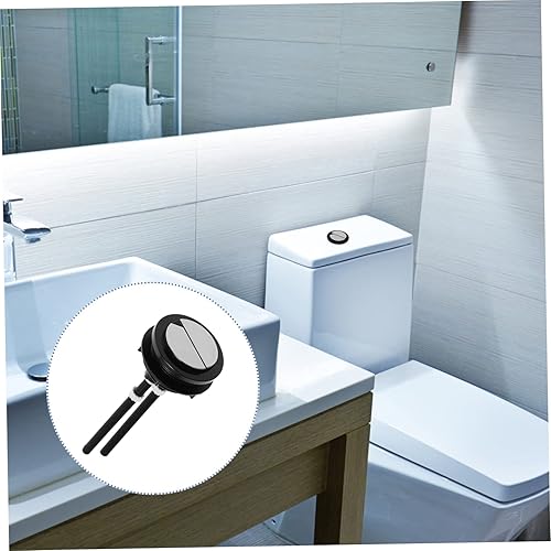 Miniatura 4 de DOITOOL Accesorios de botón de descarga 2 unids Kit de repuesto inodoro doble válvula de descarga más para tanque de botón negro m empuje ajustable