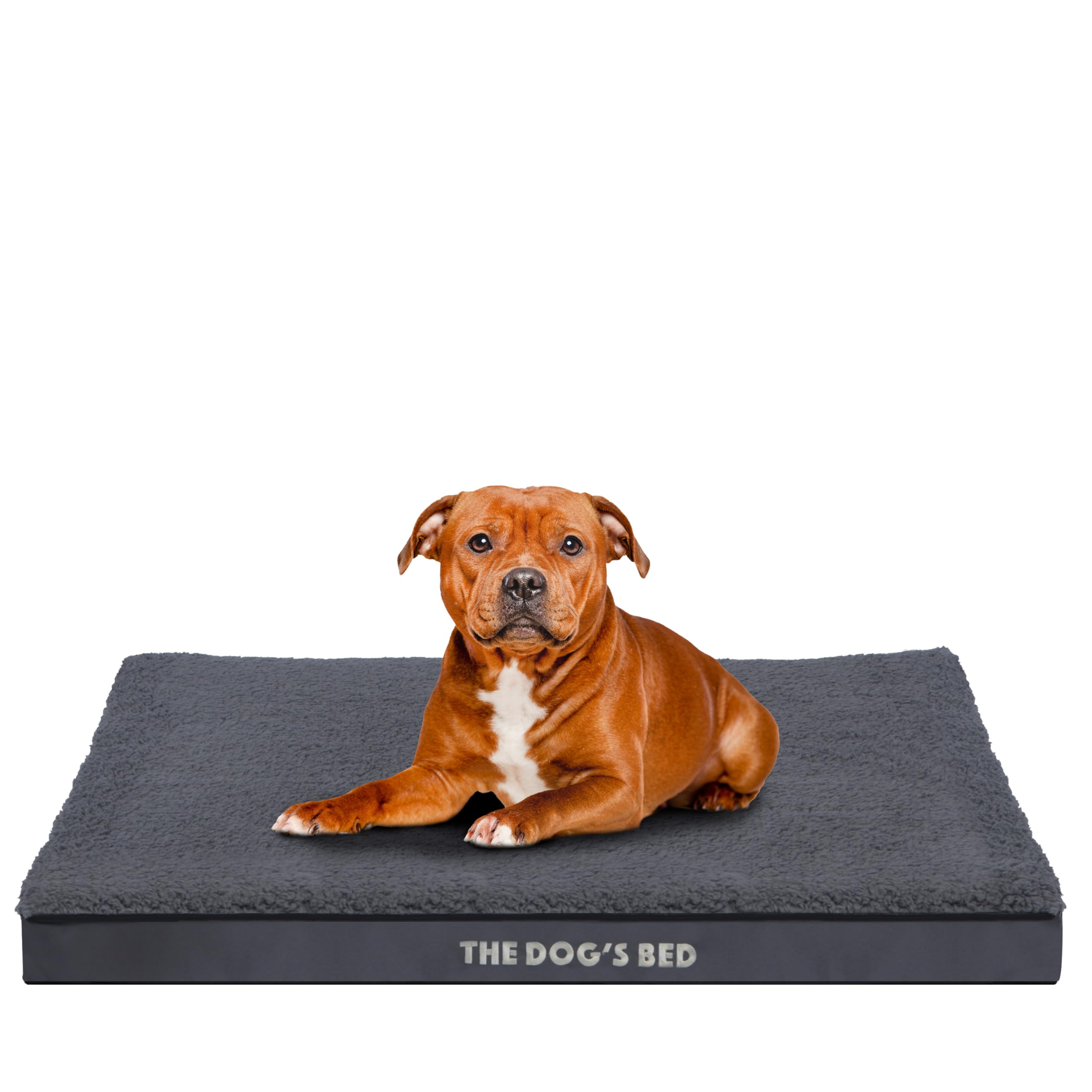 Lit orthopédique pour chien XXL gris imperméable déhoussable
