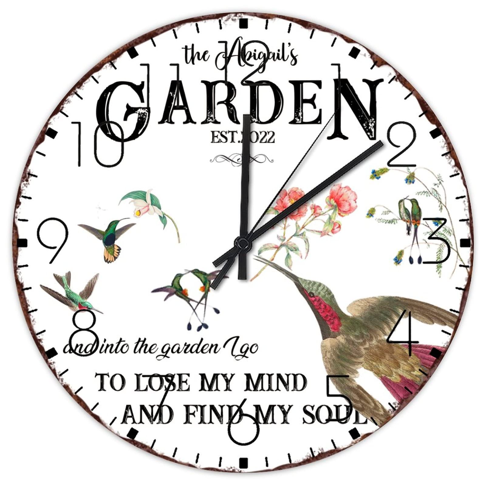 Horloge murale sans tic-tac rétro en bois pour une nuit paisible