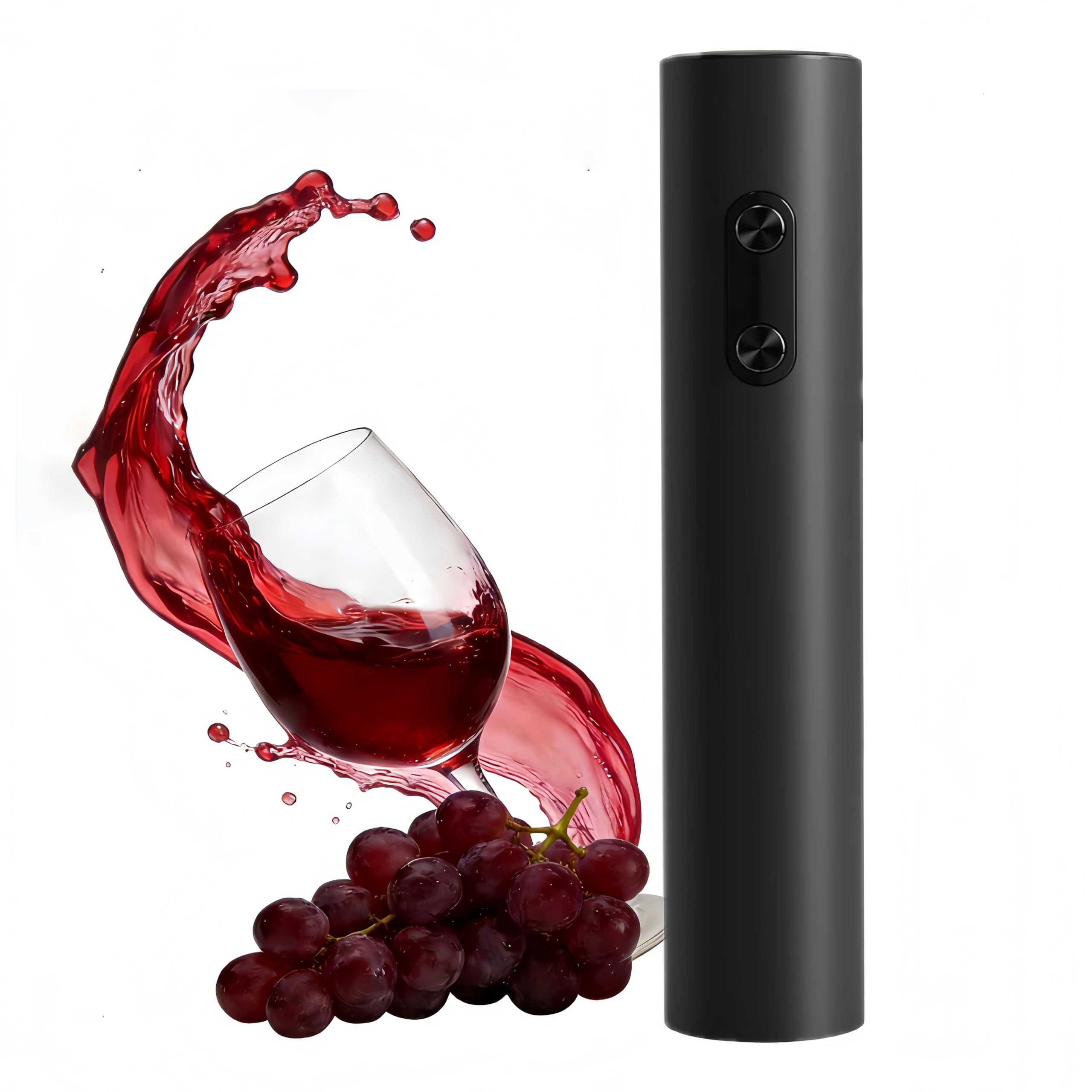 PEIPU Electric Wine Opener, Battery Operated, One-Button Operation for Effortless Cork Removal, For Wine Lovers, Party &amp; Home, 1Pack (Photo Black)