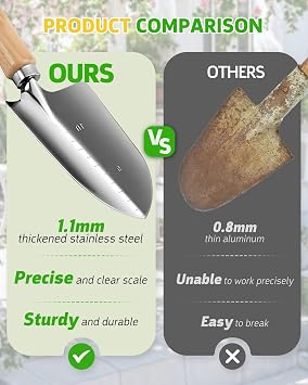 12 PCS Garden Tools Set, Gardening Plant Hand Tool Set with Wooden Handles & Durable Storage Tote Bag, Perfect Gardening Gifts for Women & Men, Heavy Duty Gardening Tools for Women Gift