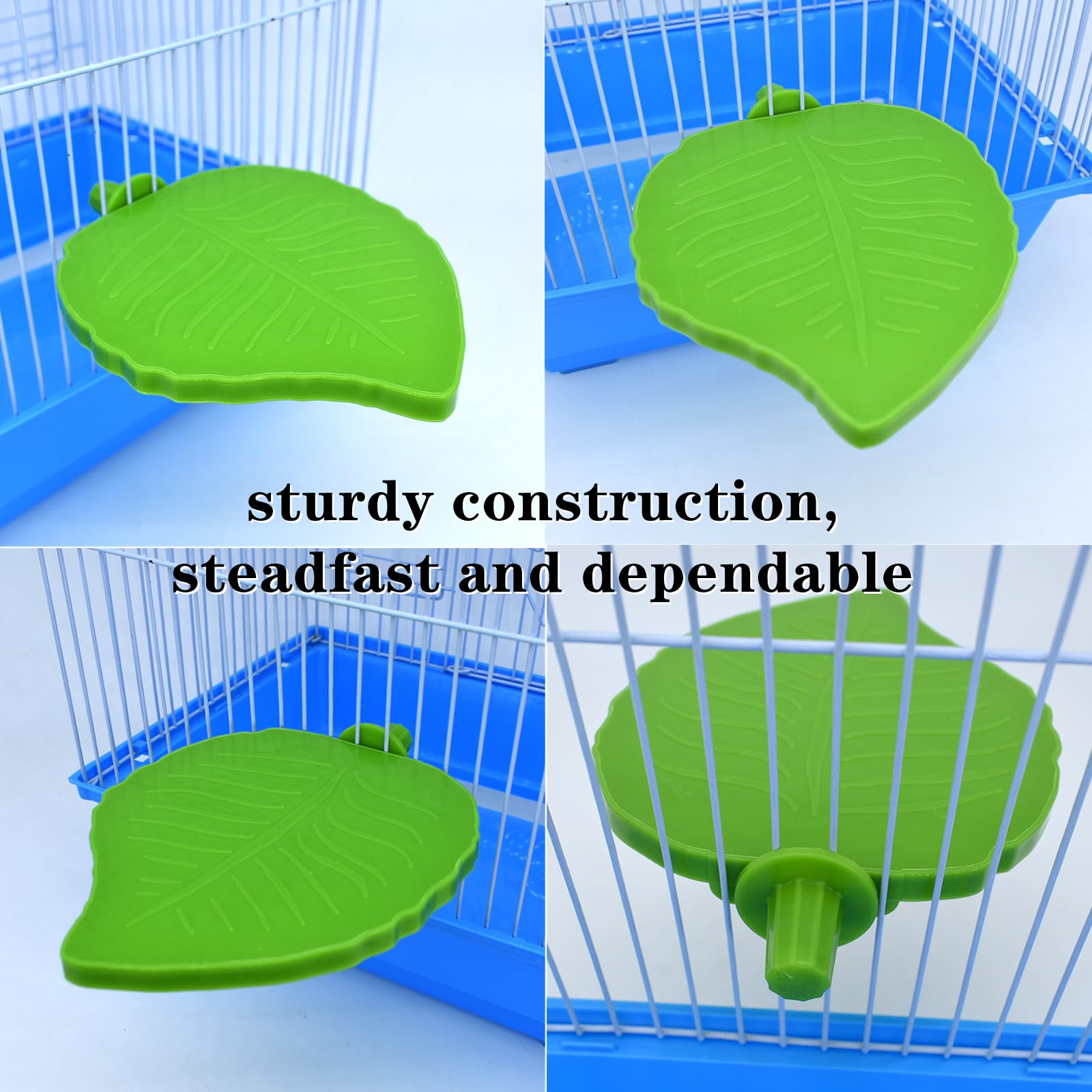 1 PCS Parrot Platform Toys Premium Bird Perch Platform Parrot Cage Perch Stand Toy Leaf Shape Parakeet Perch Platform for Parrot Bird Cage Accessories 4