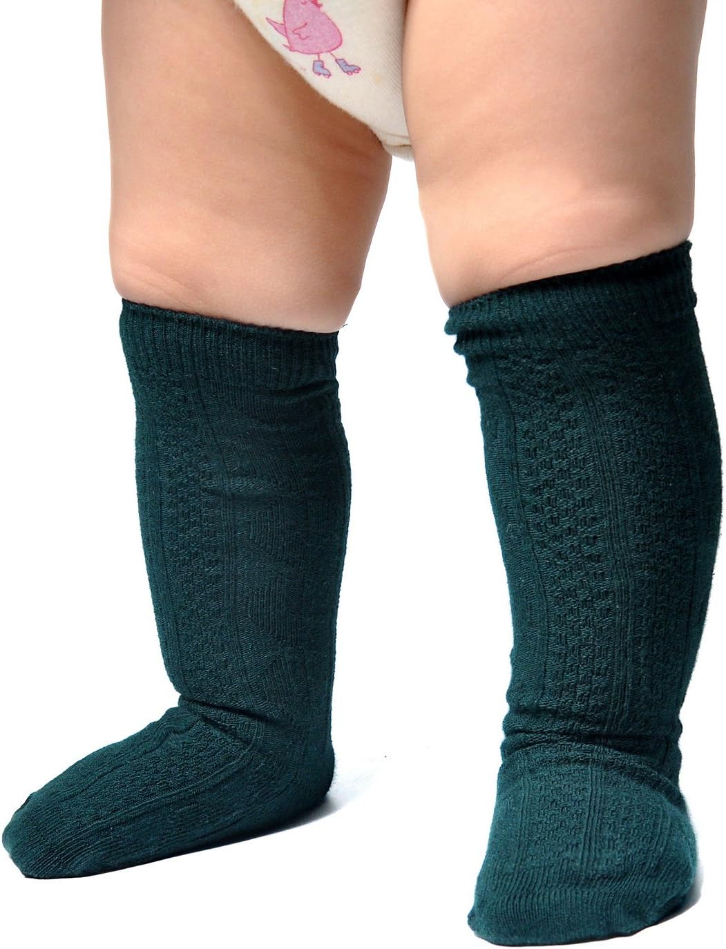 EPEIUS Unisex-Baby Seamless Ribbed/Cable Knit Knee High Socks (Pack of 3/6)