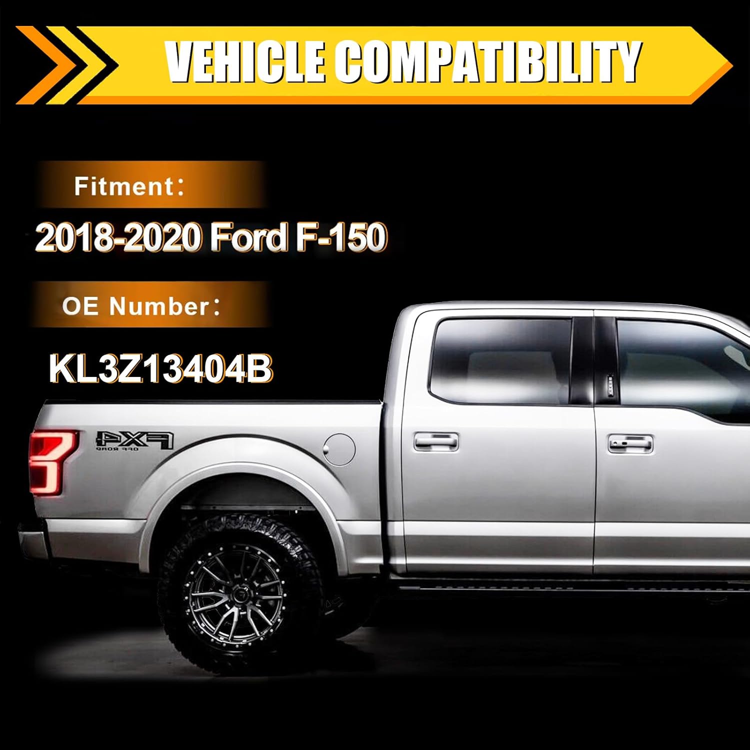LED Tail Light w/Blind Spot Fit for 2018 2019 2020 Ford F-150 F150,Taillight Tail Lamp Brake Lamp Rear Light Replacement Right Passenger Side KL3Z13404B(Bulbs & Wire Harness Included)