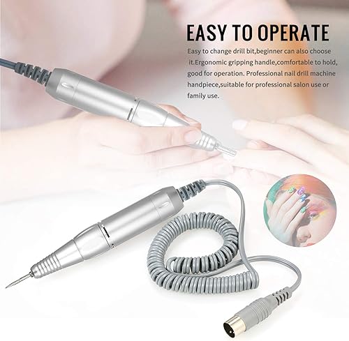 Miniatura 7 de Sunydog Profesional Eléctrico Nail Art Drill Pen Handle File Polish Grind Machine Handpiece Manicura Pedicura Herramienta Accesorios de Arte de Uñas