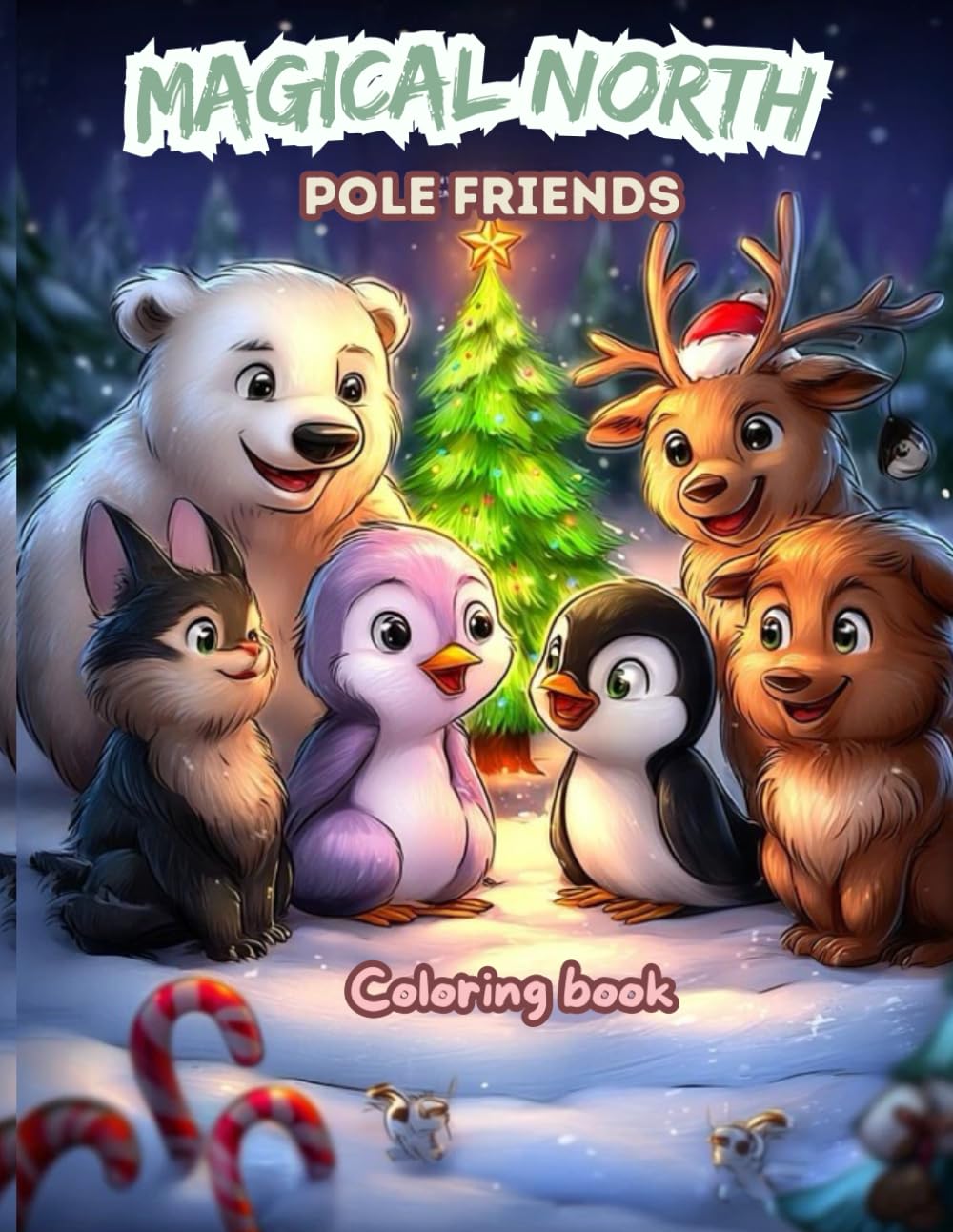 Magical North Pole Friends: Discover a world of snowy magic and joyful Christmas creatures! Christmas Coloring Adventure