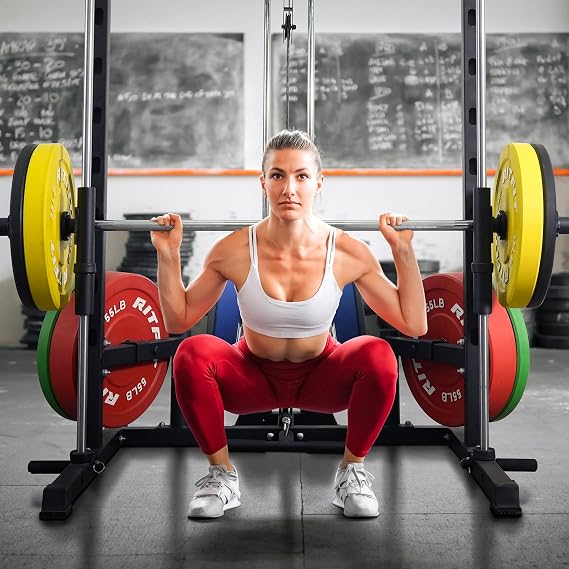 RitFit Smith Machine Power Rack with LAT-Pull Down System