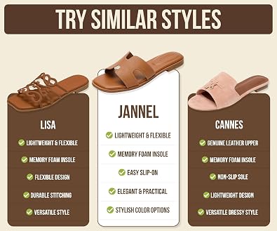 Project Cloud 100% Genuine Leather Sandals Women Flats For Women (Jannel) | Sandals for Women Fashion Flat Womens Sandals with Memory Foam Insole Slides Sandals Footwear Mules Women's Sandals