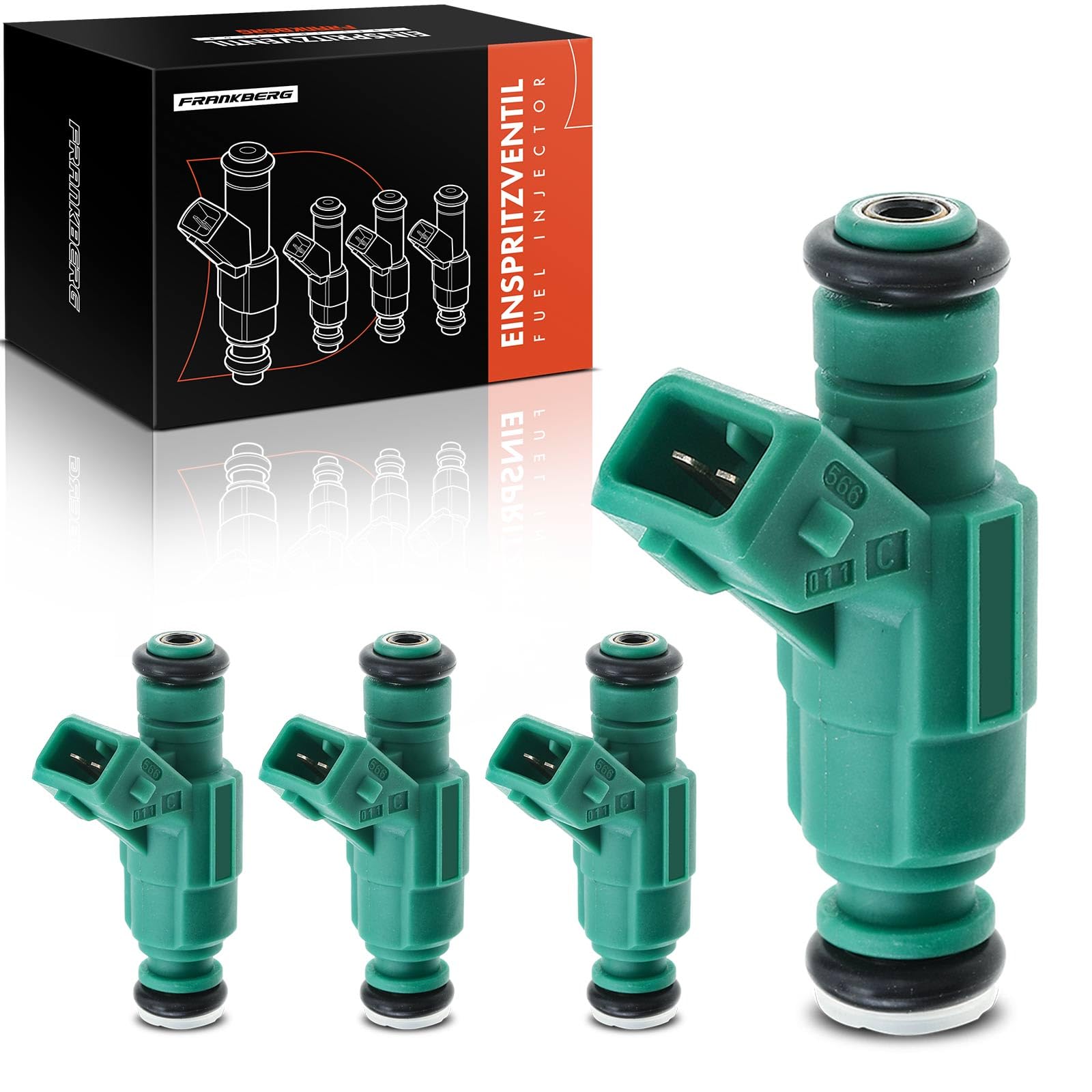 Frankberg 4x Buse d'injecteur de carburant Compatible avec 206 CC 2D 1.6 16V Berlingo/Berlingo First MPV GFK GJK MF 1.6 16V 307 CC 3B 1.6 16V 1007 KM 1.6 16V Xsara N1 1.6 16V Remplacer# 0280156318