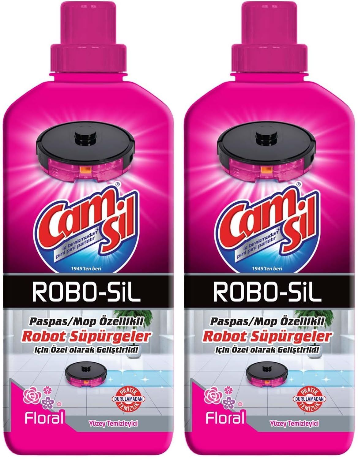 CAMSİL Robo-Sil Floral Yüzey Temizleyici 900 Ml (2 paketi)