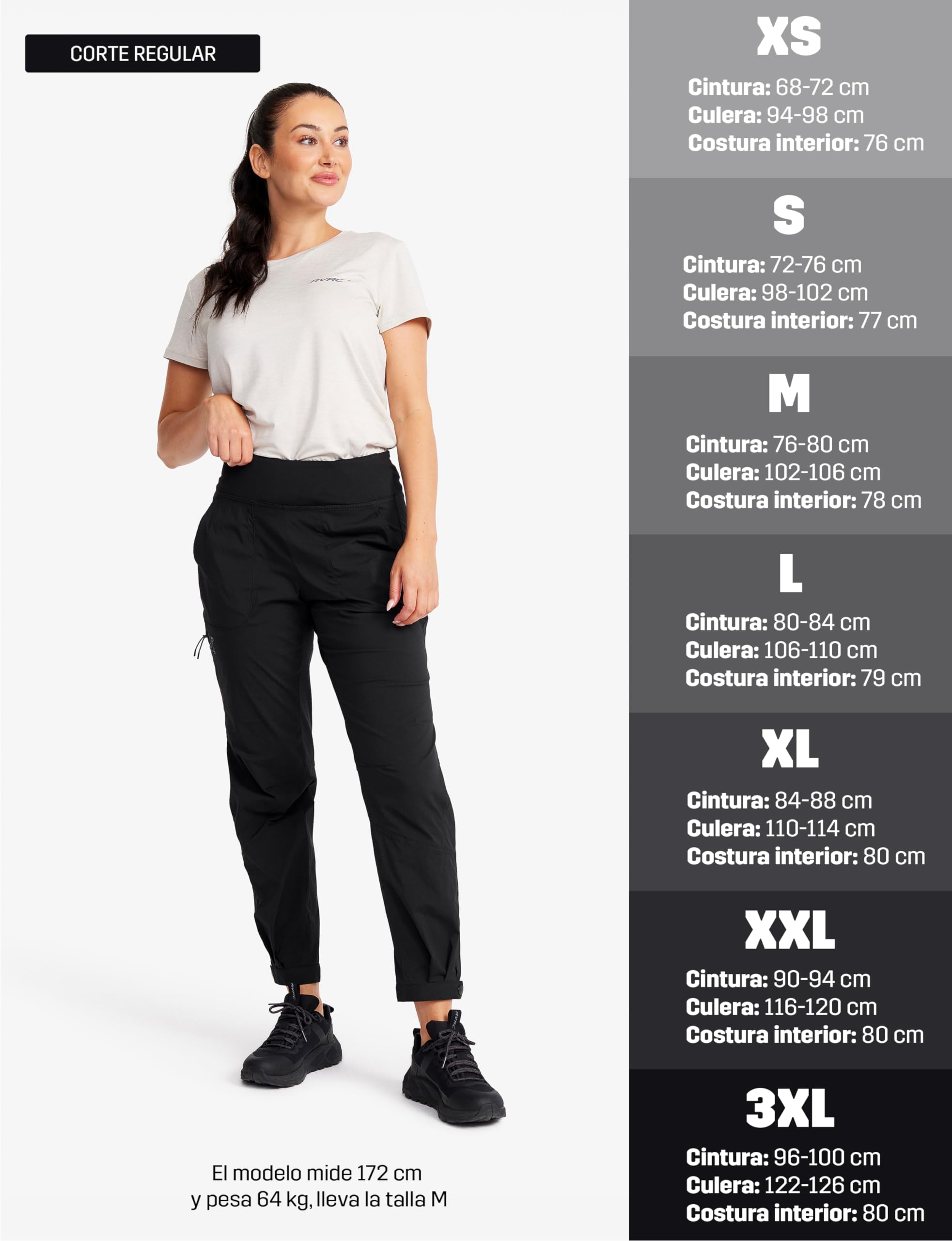 RevolutionRace Breezy Curved Ankle Stretch Pantalones para Mujer, Pantalones de Exterior Ligeros y Transpirables