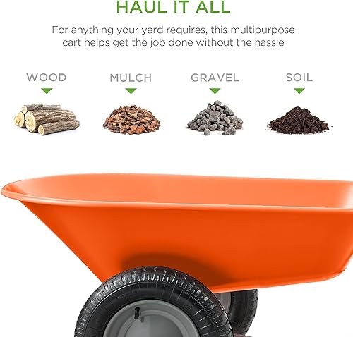 Vista 16 de Best Choice Products carretilla de jardín para hogar con doble rueda