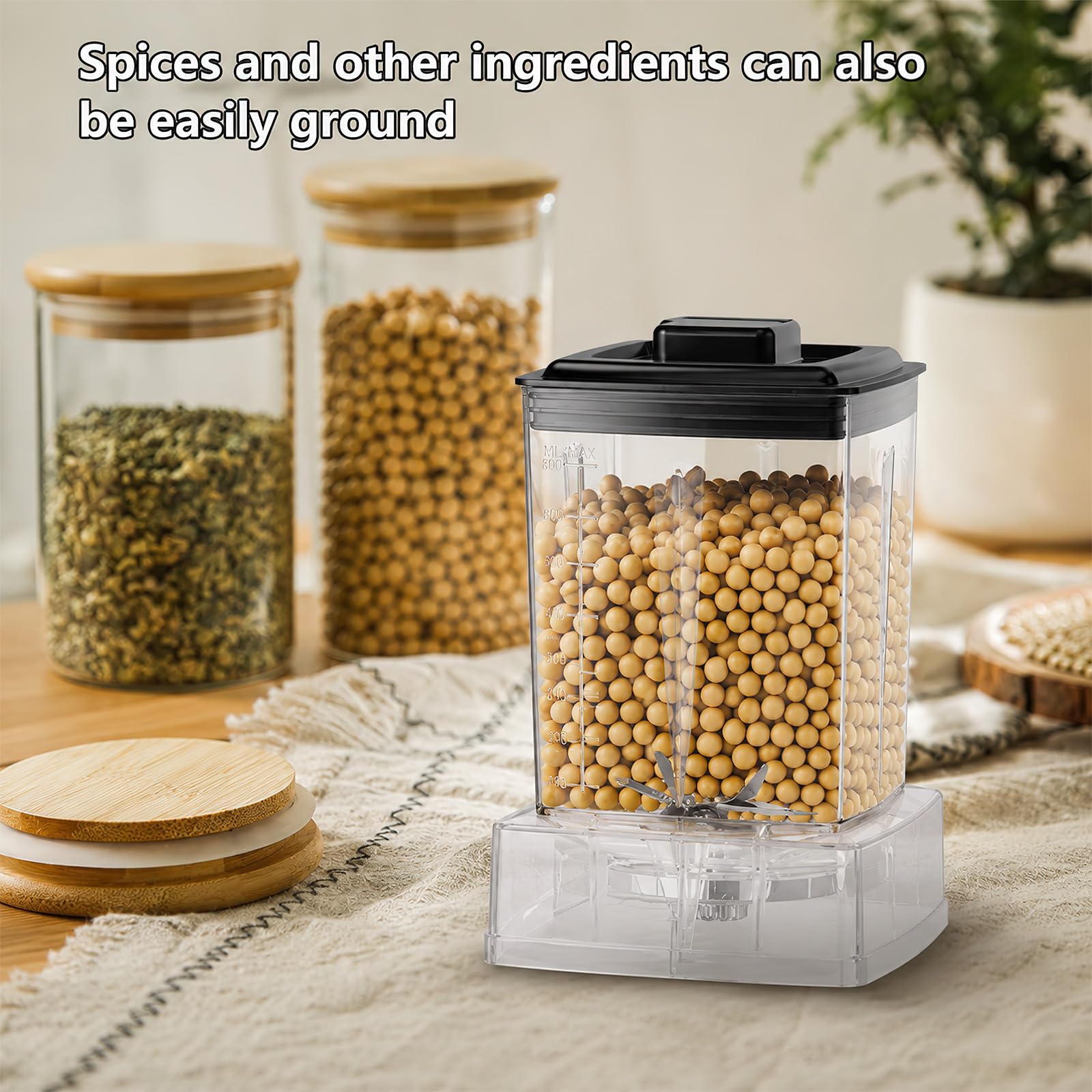 Frullatore multifunzione, frullatore per succhi e frullati 2 in 1, 15 velocità, 2 caraffe (2,5 l + 0,5 l), lame in acciaio inox, trita rapidamente ghiaccio e frutta congelata (2 in 1 B)