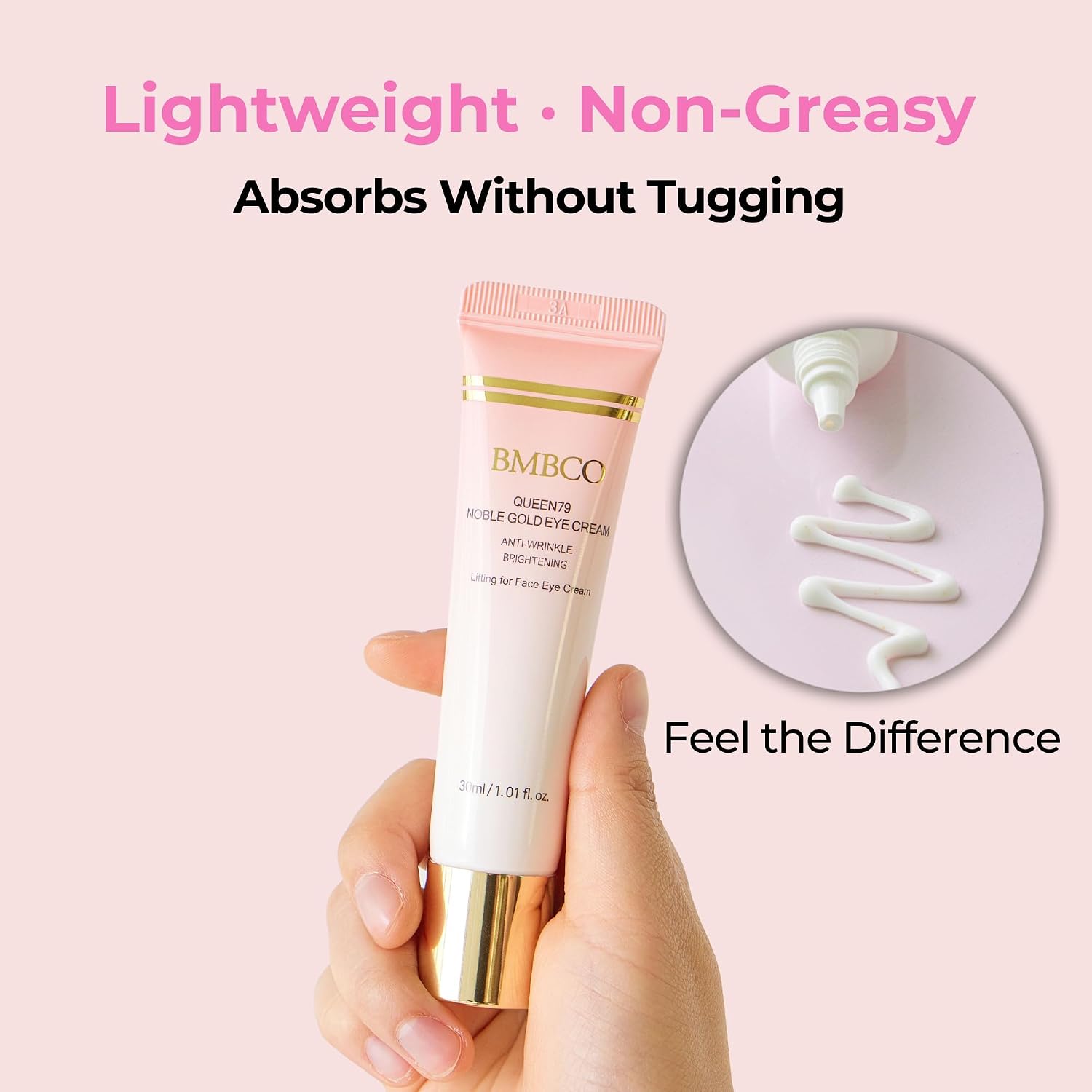 BMBCO Korean Eye Cream | 5 Ceramides + 6x Hyaluronic Acid + Centella | Anti-Aging for Dark Circles, Wrinkles & Puffiness | Firms, Brightens & Deeply Hydrates | For Face & Neck | 1.01 oz