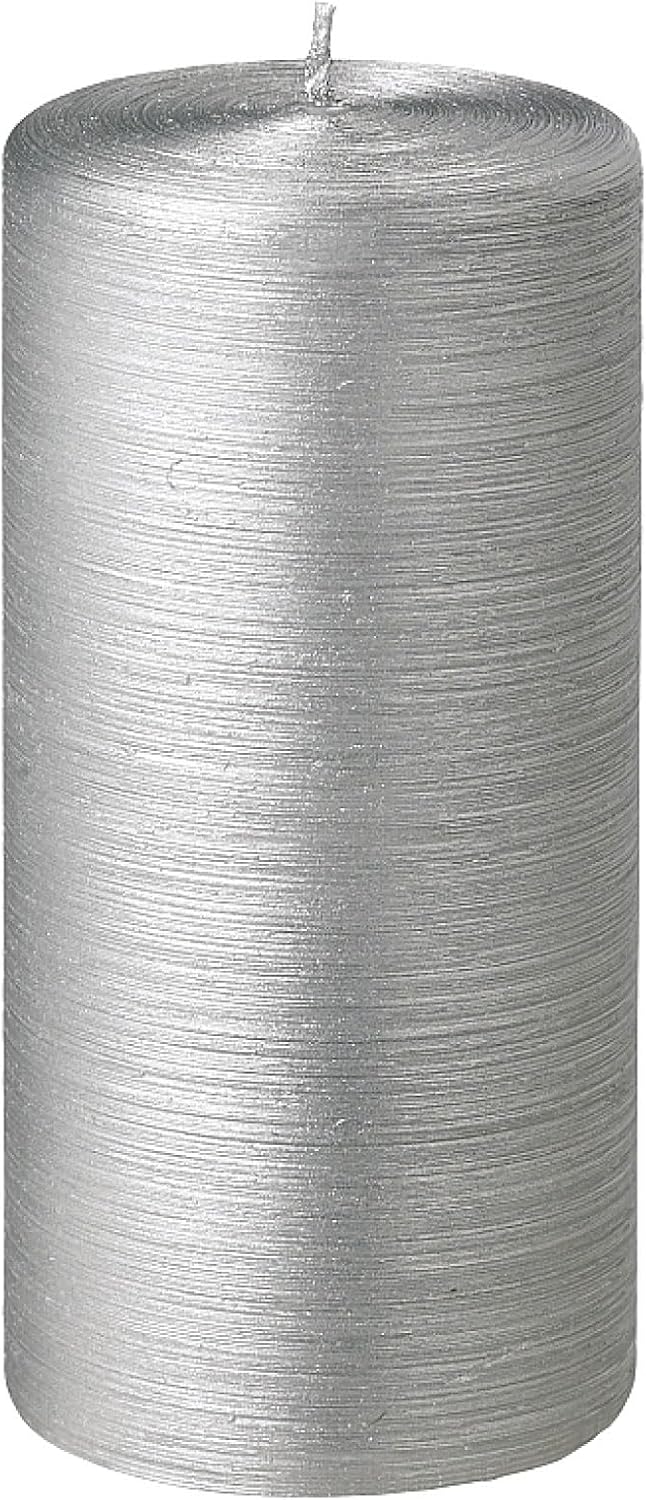 Bougies la Française Pillar Candle, Silver