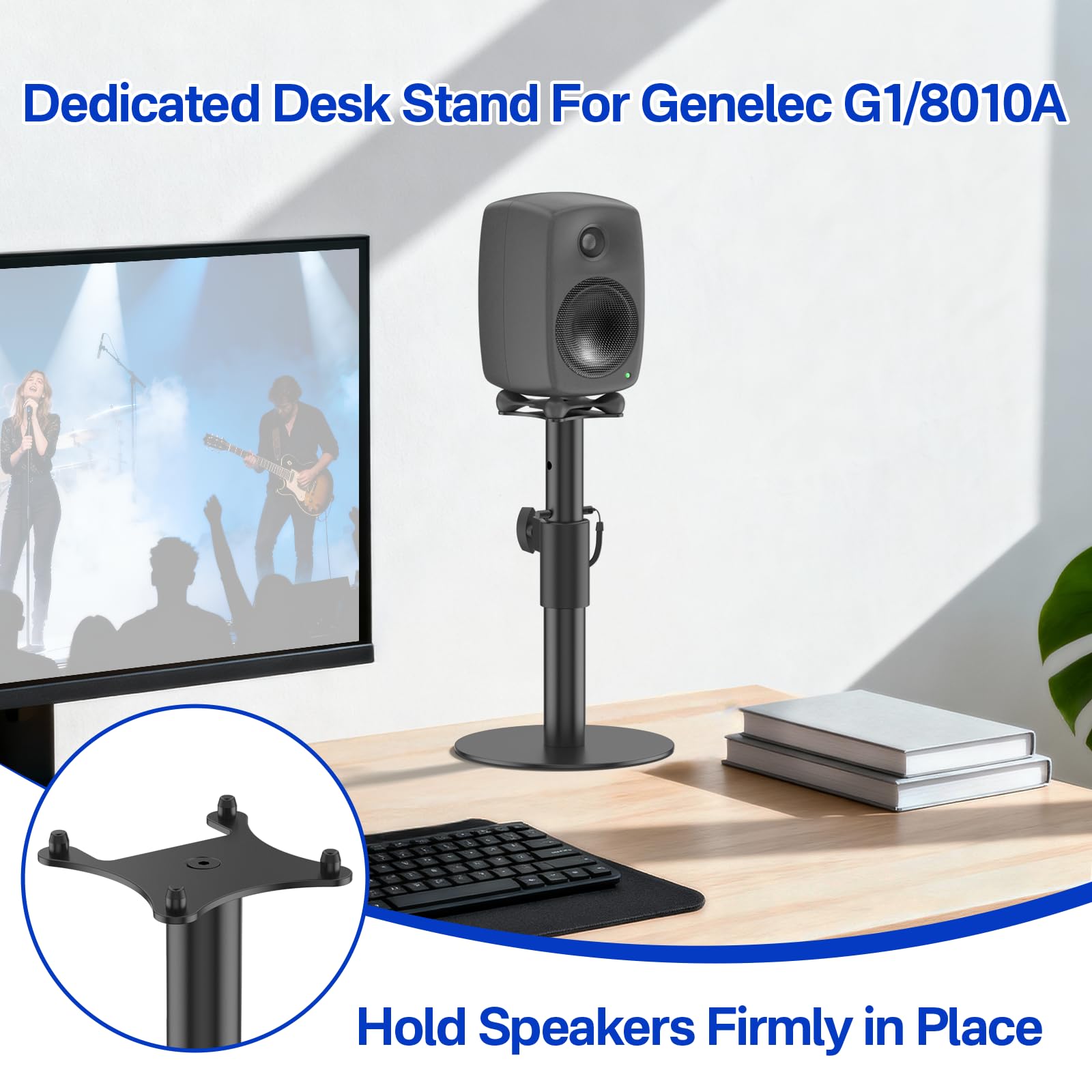 Amazon | Genelec G1 8010Aデスクスピーカースタンド 高さ調節可能
