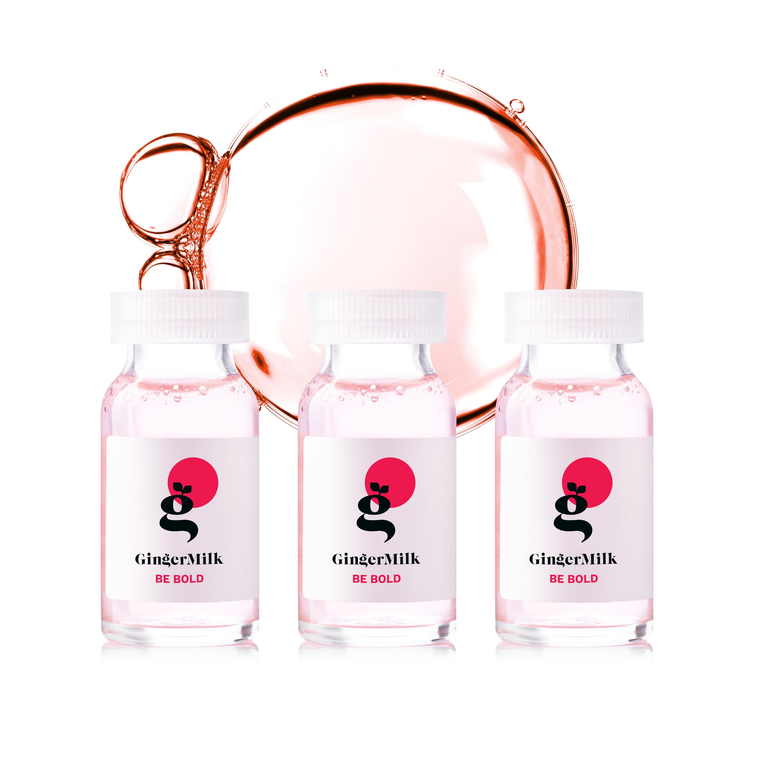 Ginger Milk Natural Care Ampolas capilares com ácido hialurônico e queratina vegetal, 3 ampolas de 15 mL