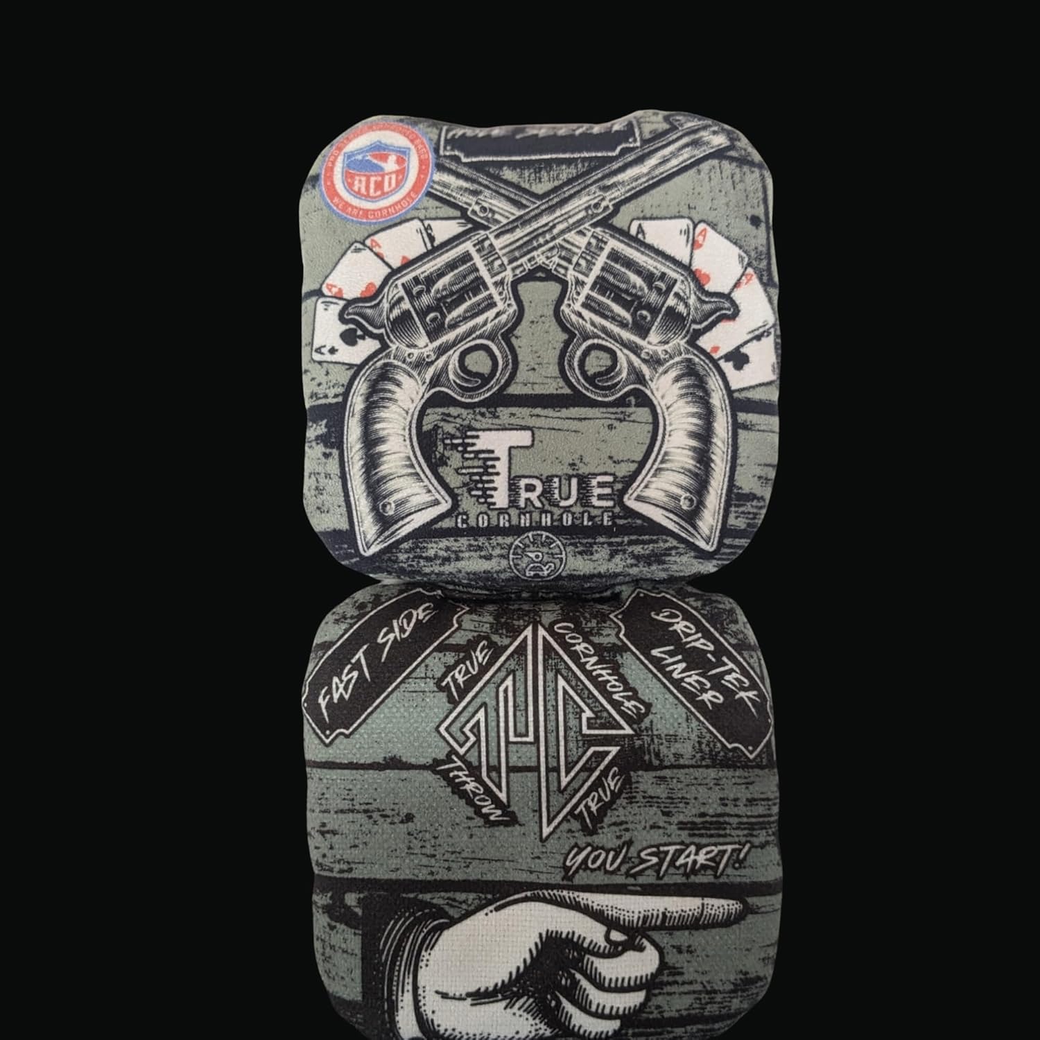 Holeseeker ACO (American Cornhole Organization) Approved Professional Cornhole Bags, All Weather, Stick and Slick 3/6 Speed pro Flat disc Resin