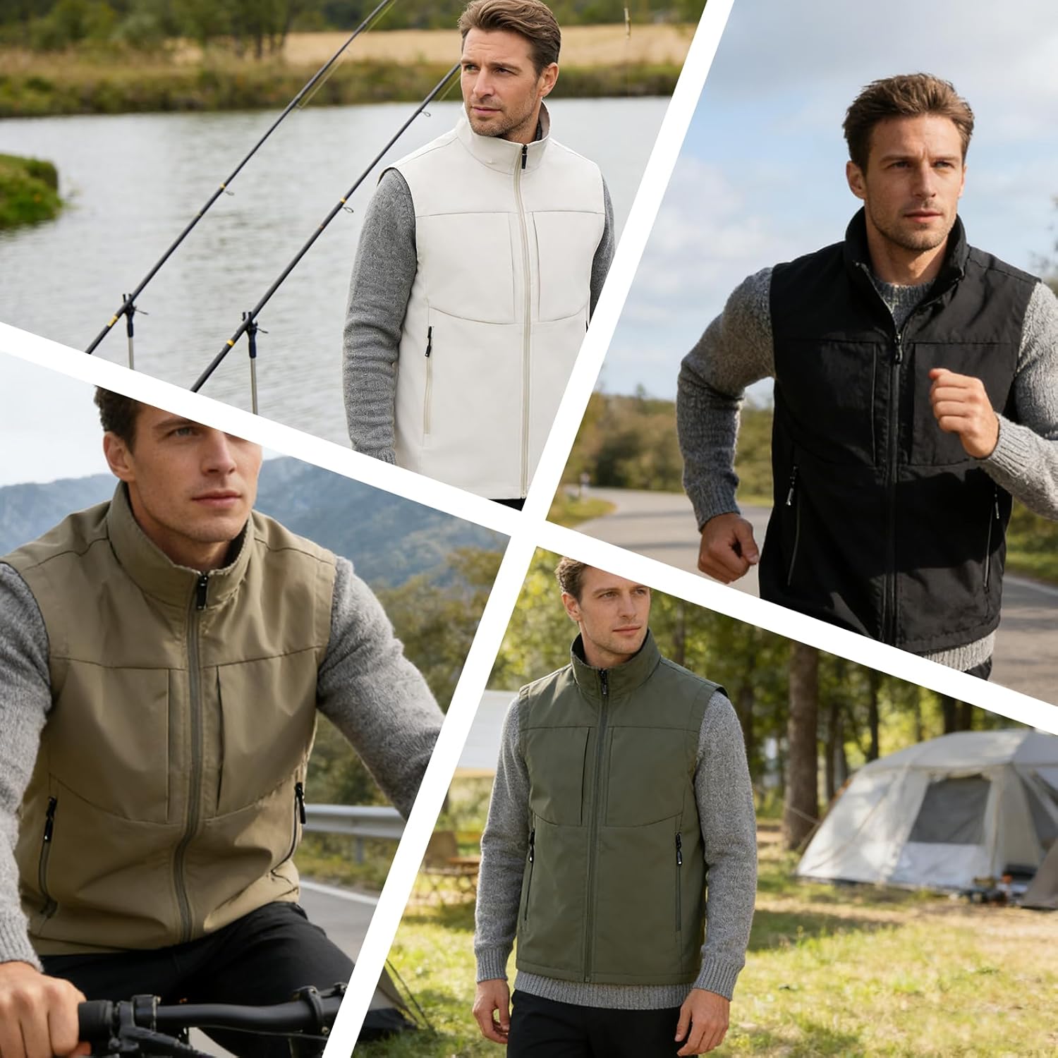 Custom Men's Windproof Vest Outdoor Golf Running Waterproof Softshell Sleeveless Jacket Add Your Design - Image 7