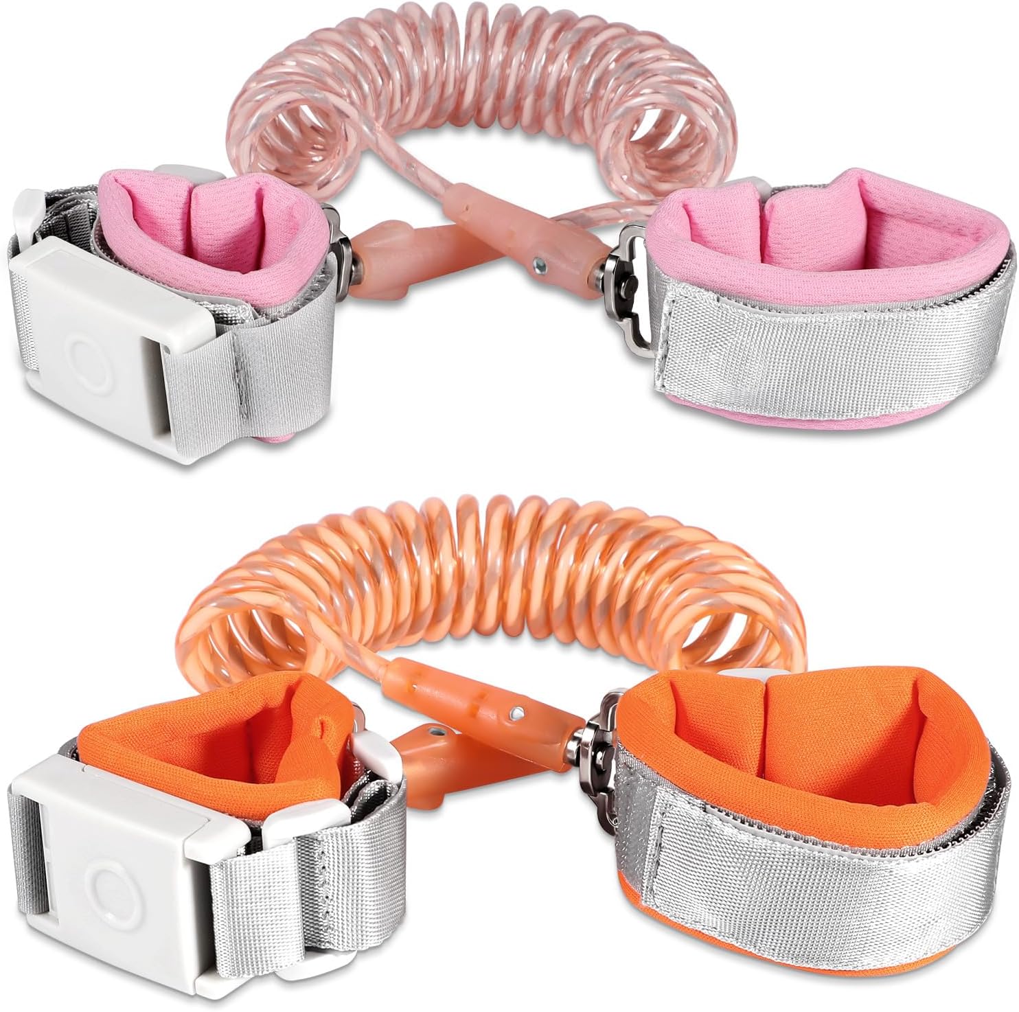 Toddler Wrist Leash for Kids 2 Pack (6.56ft Orange and