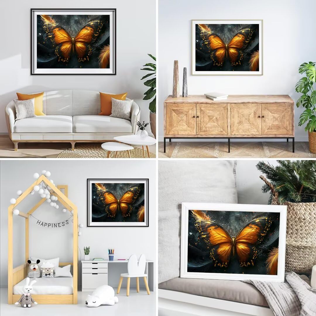 5D Motyl Diament Malarstwo Zestaw dla dorosłych, DIY Zestawy do malowania diamentami Diament, Pełne zestawy artystyczne, Square Rhinestone Ścieg krzyżykowy Malarstwo dla dorosłych Początkujący Wystrój