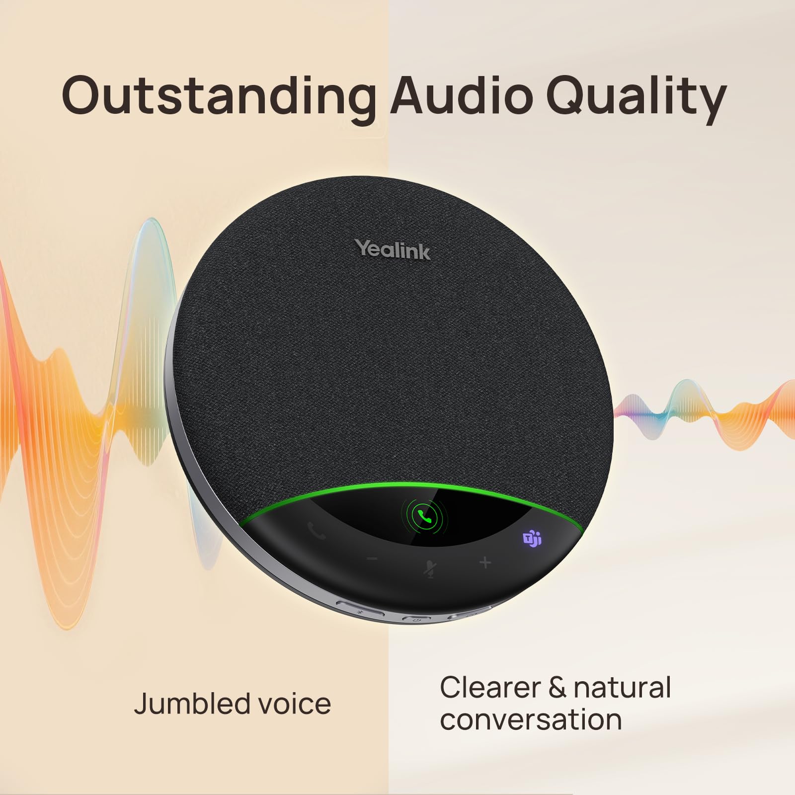 Yealink SP96 Altoparlante Bluetooth per conferenze, altoparlante wireless portatile con portata di 30 m, 6 microfoni ANC, 26 ore di autonomia in conversazione, microfono per conferenze per 12 persone