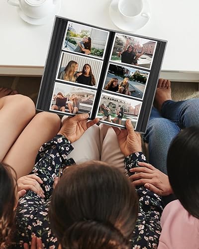 Miniatura 7 de Álbum de fotos de lino de 4 x 6 pulgadas, 300 fotos, bolsillos verticales, solo cubierta de tela, álbumes de boda, escuela, aniversario familiar,